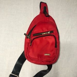 Red crossbody bag